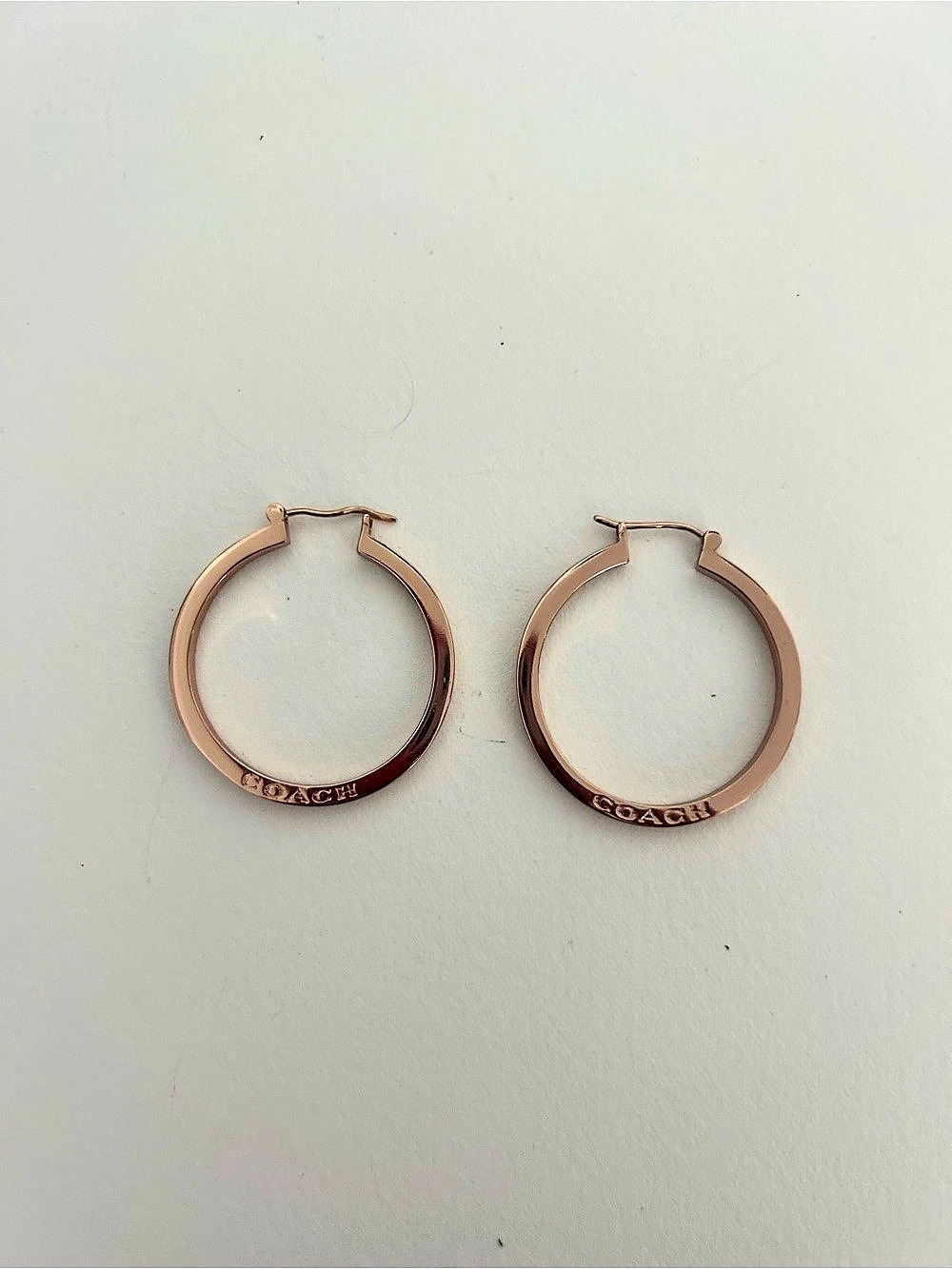 Coach Hoop Earrings F73022 Rose Gold-Tone